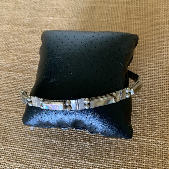 VINTAGE MEXICO ABALONE SHELL BRACELET - Picture 5 of 12